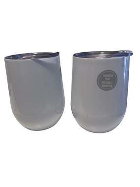 Make Market 12oz Stainless Steel Sublimation Ready Stemless Wine Tumbler with Li